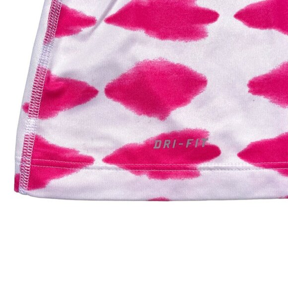 Nike Pro dri-fit t-shirt fitted tie-dye pink white workout running womens medium - Picture 5 of 7